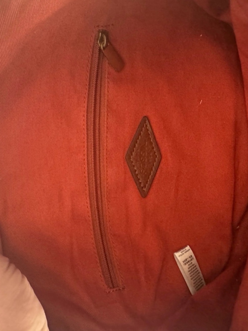 Fossil Round Woven Crossbody in Brown and Cream with Pom-Poms - Picture 3 of 3